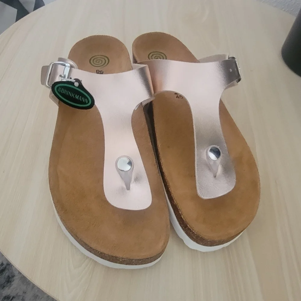Dr. Brinkmann Rose Gold Sandals Sz 45
